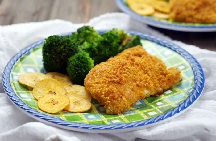 Plantain Encrusted Roasted Cod